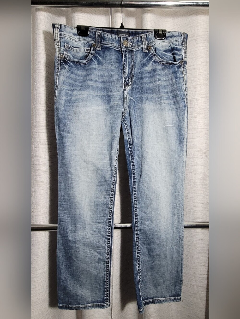 Light Blue Mens Classic Bootcut Jeans 36x30 Warehouse One